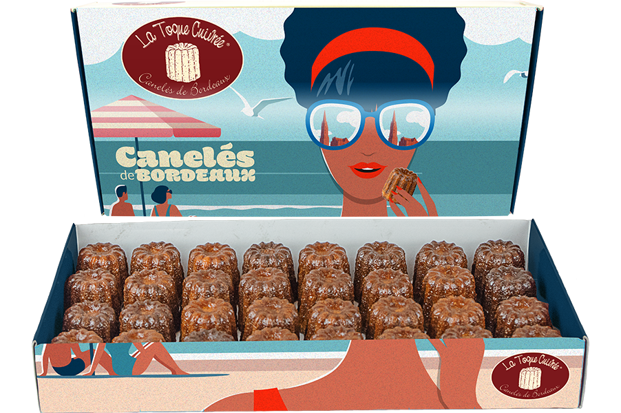 Image illustrative de l'article "Coffret Plage Classique – 32 canelés Lunch"