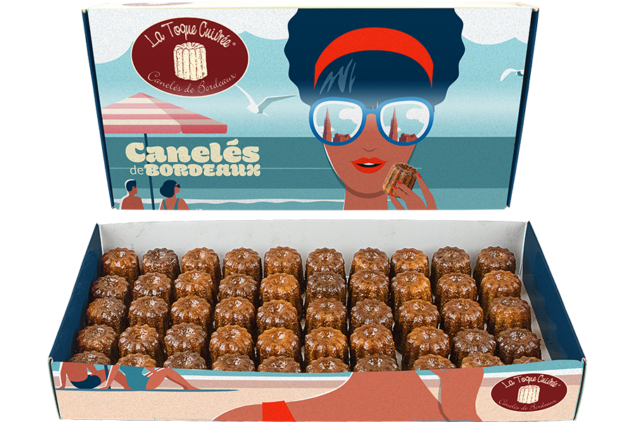 Image illustrative de l'article "Coffret Plage Cocktail – 50 canelés Bouchée"