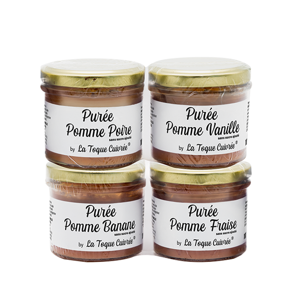 Lot de 4 purées de fruits